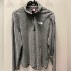 The North Face Men's Zip Up Gray 3/4 zip fleece